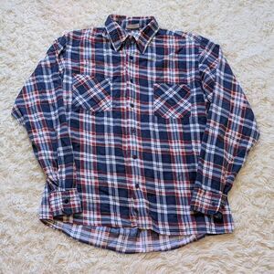 Vintage Saugatuck Dry Goods Men's Size M Plaid Flannel Button Up Shirt